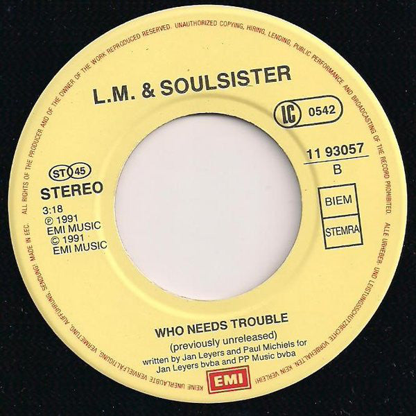 L.M. & Soulsisters - Company 12400b Vinyl Singles B-Keus (B)