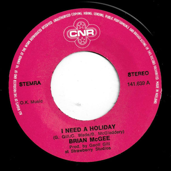 Brian McGee - I Need A Holiday 21562
