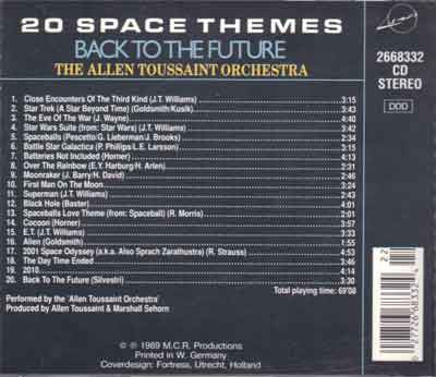 Allen Toussaint Orchestra - 20 Space Themes - Back To The Future (CD) Compact Disc Vinyl Goed / Hoes Goed