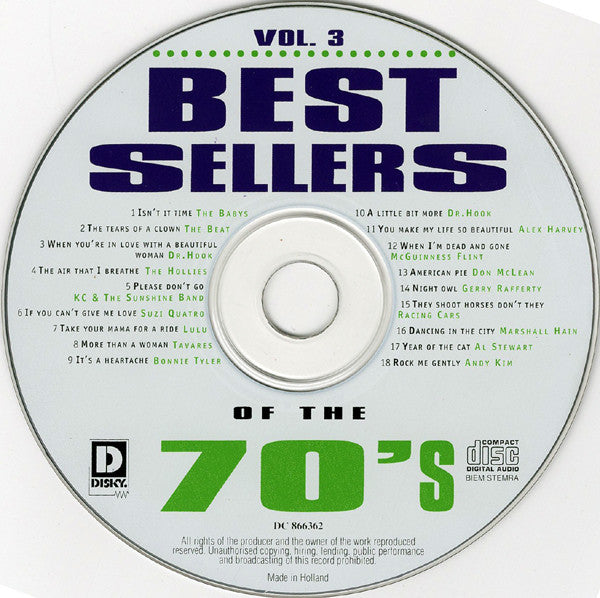 Various - Best Sellers Of The 70's - Vol. 3 (CD) 70497 Compact Disc Goede Staat