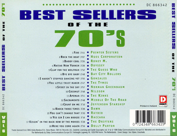 Various - Best Sellers Of The 70's - Vol. 6 (CD) 70541 Compact Disc Goede Staat