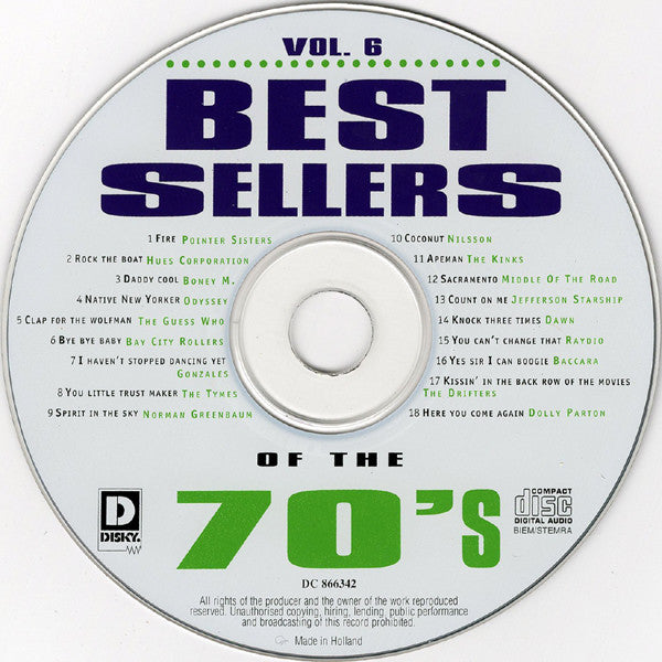 Various - Best Sellers Of The 70's - Vol. 6 (CD) 70541 Compact Disc Goede Staat