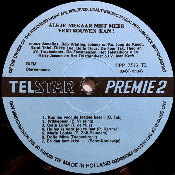 Various - Johnny Hoes präsentiert: Wenn ihr einander nicht mehr vertrauen könnt (LP) 42666