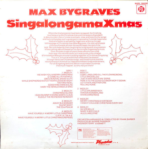 Max Bygraves - SingalongamaXmas (LP) Vinyl LP Vinyl Goed / Hoes Goed