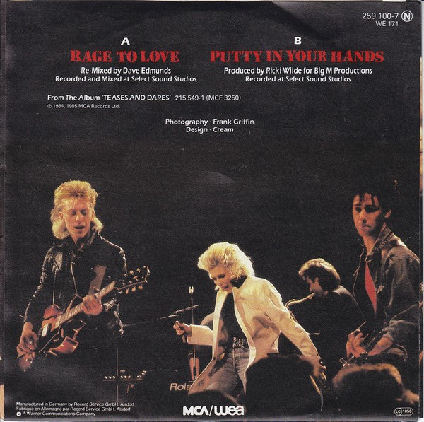 Kim Wilde - Rage To Love 15176 Vinyl Singles Vinyl Goed / Hoes Goed