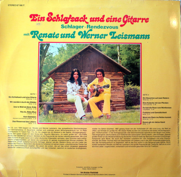 Renate Und Werner Leismann - Ein Schlafsack Und Eine Gitarre (LP) 50670 Vinyl LP Vinyl Goed / Hoes Goed
