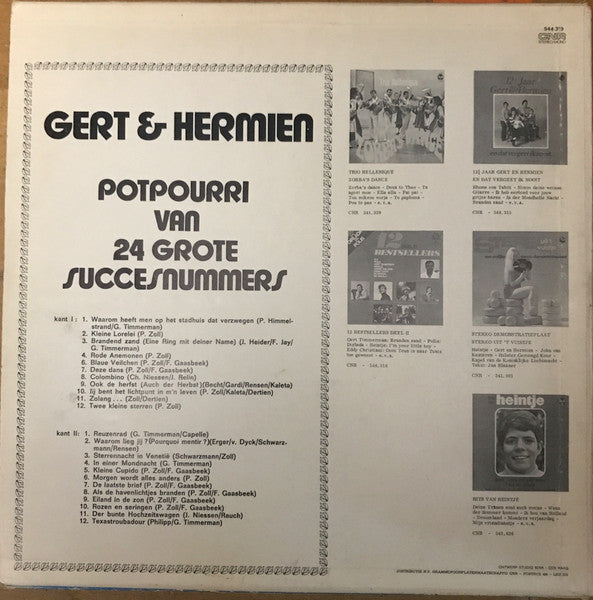 Gert & Hermien - Een Potpourri Van 24 Grote Succesnummers (LP) 49605 Vinyl LP Vinyl Goed / Hoes Goed