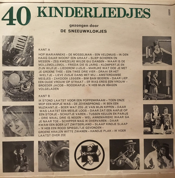 Sneeuwklokjes - 40 Kinderliedjes (LP) 40840 Vinyl LP Vinyl Goed / Hoes Goed