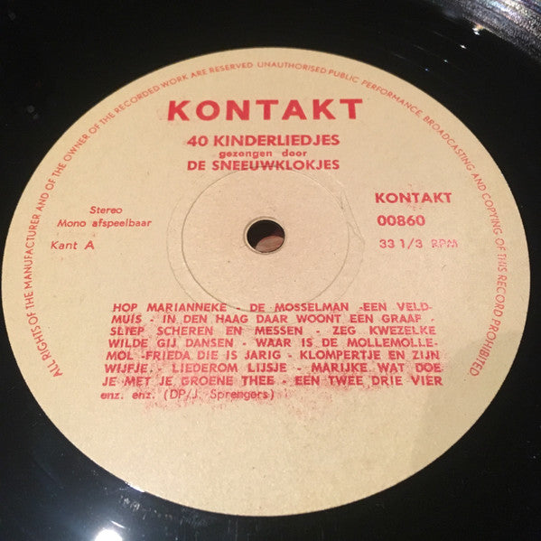 Schneeglöckchen - 40 Kinderlieder (LP) 45655
