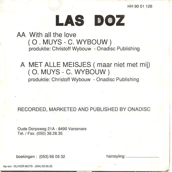 Las Doz - With All The Love 38085 Vinyl Singles Vinyl Goed / Hoes Goed