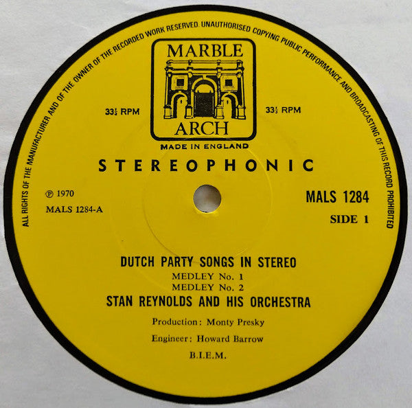 Stan Reynolds und sein Orchester – Niederländische Partylieder in Stereo (LP) 49700