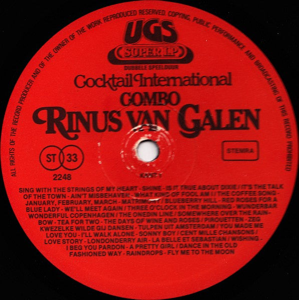 Rinus Van Galen Combo – Cocktail International (LP) 40759