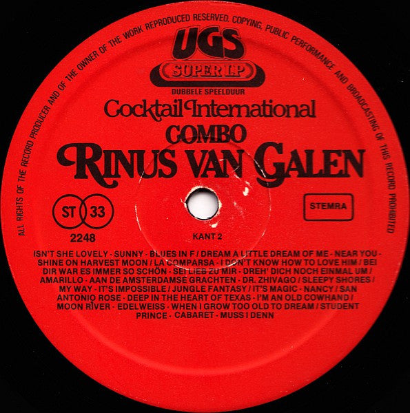 Rinus Van Galen Combo – Cocktail International (LP) 40759