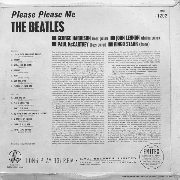 Beatles - Please Please Me (LP) 51183 (B) Vinyl LP Vinyl Goed / Hoes Goed