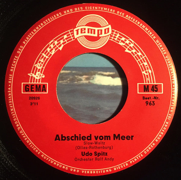 Udo Spitz / Bobby Stern - Abschied Vom Meer 02837 Vinyl Singles Vinyl Goed / Hoes Goed