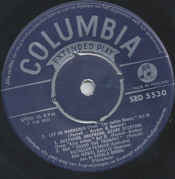 Kathleen Ferrier And Isobel Baillie With Gerald Moore - I Will Lay Me Down In Peace 18801 Vinyl Singles EP Vinyl Goed / Hoes Goed