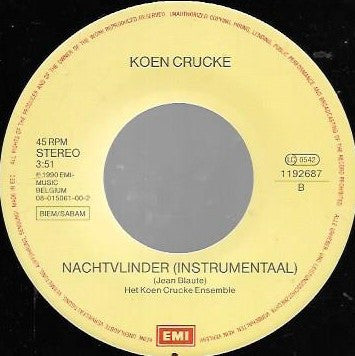 Koen Crucke - Van Nu Af Aan 13104 Vinyl Singles Vinyl Goed / Hoes Goed