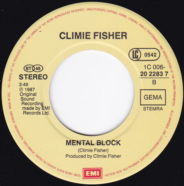 Climie Fisher - Rise To The Occasion 12952 Vinyl Singles Vinyl Goed / Hoes Goed