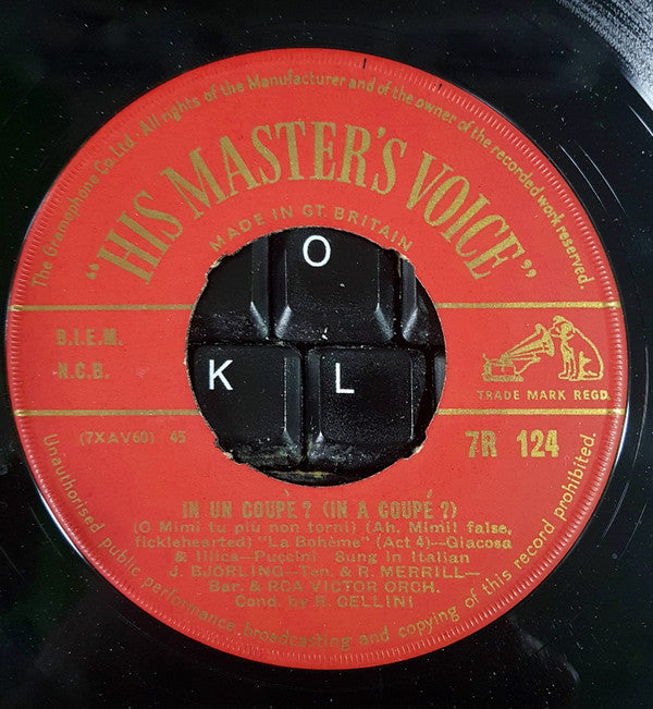 Jussi Bjorling, Robert Merrill, RCA Victor Symphony Orchestra, Renato Cellini - In Un Coupe 19887 Vinyl Singles Vinyl Goed / Hoes Generic