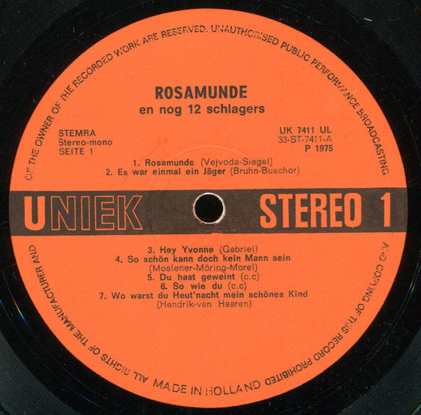 Unknown Artist - Rosamunde And 12 Schlagers (LP) 49095