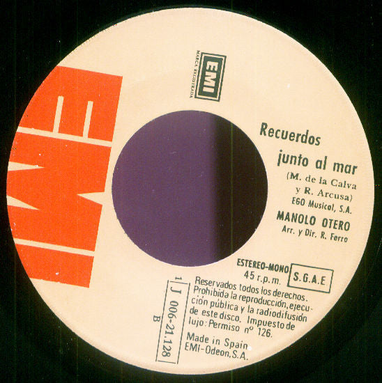 Manolo Otero - Todo El Tiempo Del Mundo 18226 Vinyl Singles Vinyl Goed / Hoes Goed