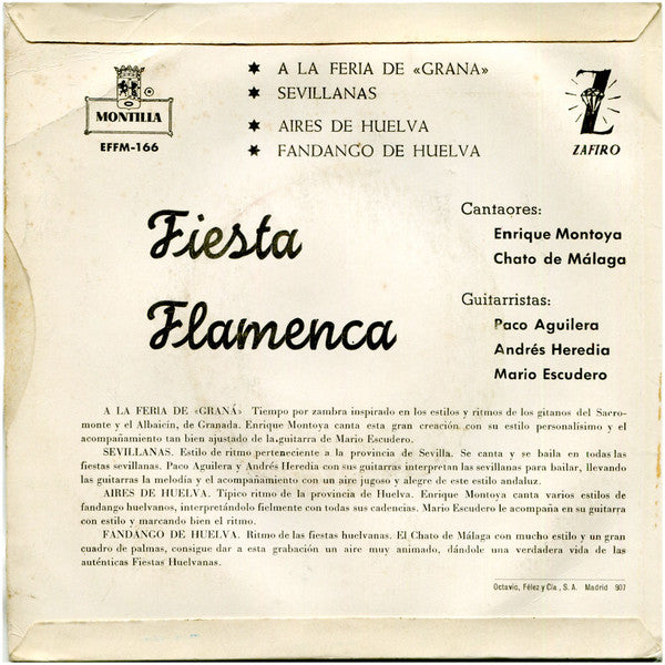 Various - Fiesta Flamenca 13395 Vinyl Singles EP Vinyl Goed / Hoes Goed