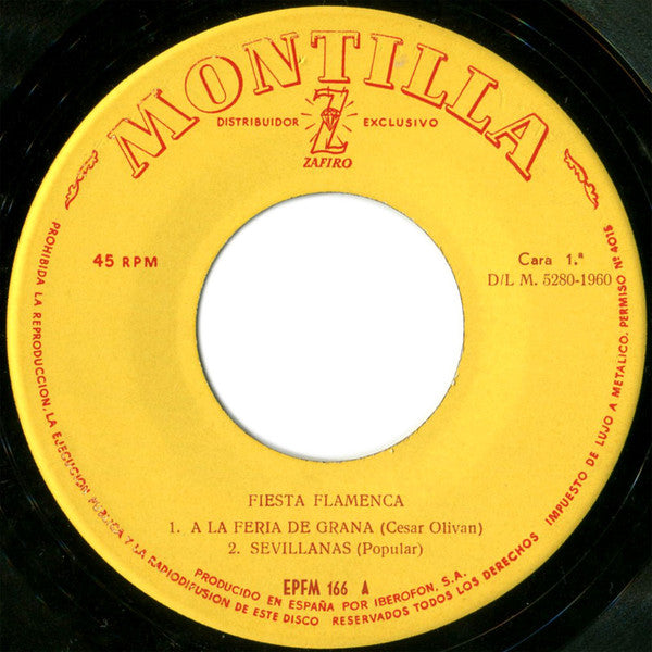 Various - Fiesta Flamenca 13395 Vinyl Singles EP Vinyl Goed / Hoes Goed