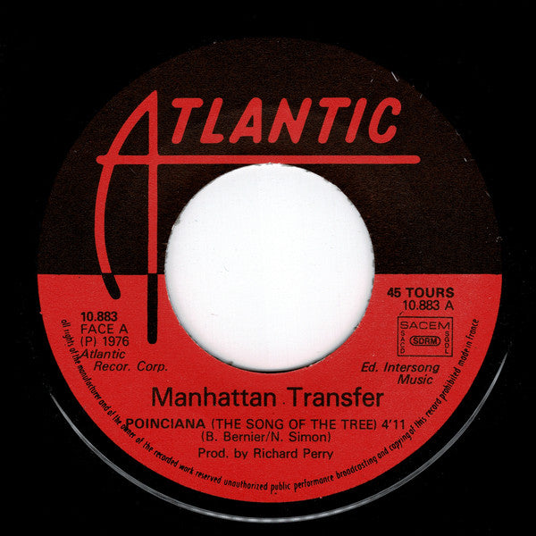 Manhattan Transfer - Poinciana 30713 Vinyl Singles Vinyl Goed / Hoes Goed