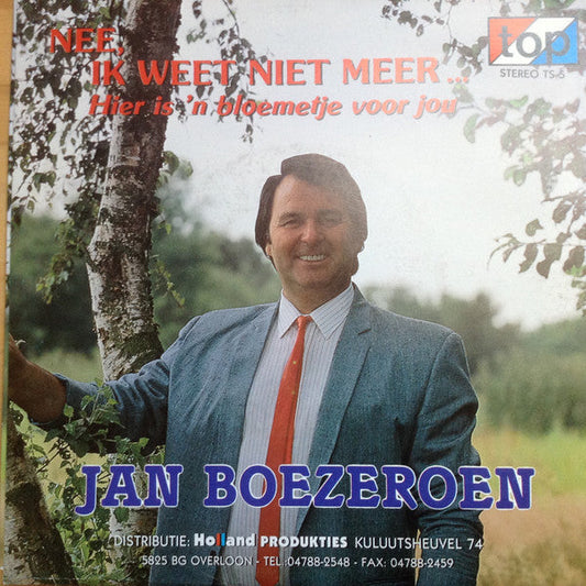 Jan Boezeroen - Nee, Ik Weet Niet Meer Vinyl Singles Vinyl Goed / Hoes Goed