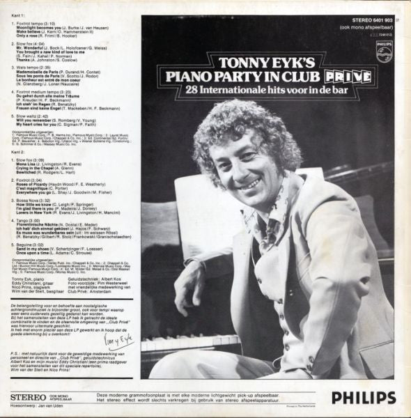 Tonny Eyk – Tonny Eyk’s Piano Party In Club Privé (LP) 50955