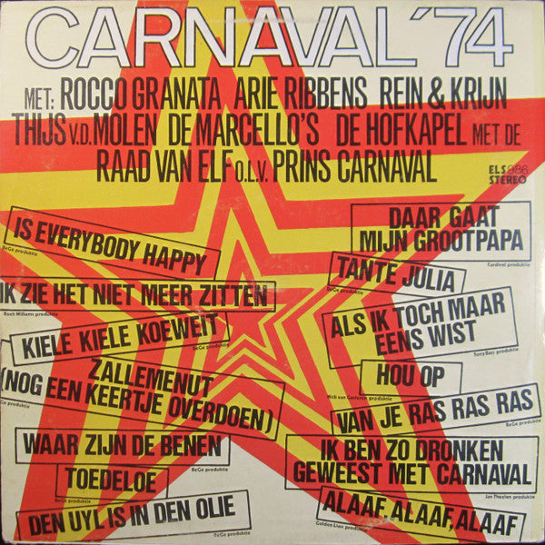 Various - Carnaval '74 (LP) 50673 Vinyl LP Vinyl Goed / Hoes Goed