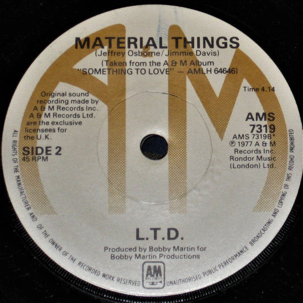 L.T.D. - Back In Love 39284 Vinyl Singles Vinyl Goed / Hoes Generic