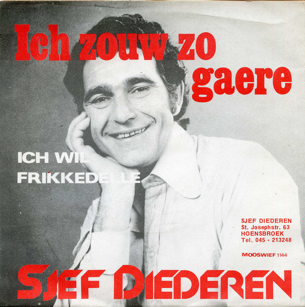 Sjef Diederen - Ich Zou Zoe Gaere 10935 Vinyl Singles Vinyl Goed / Hoes Goed