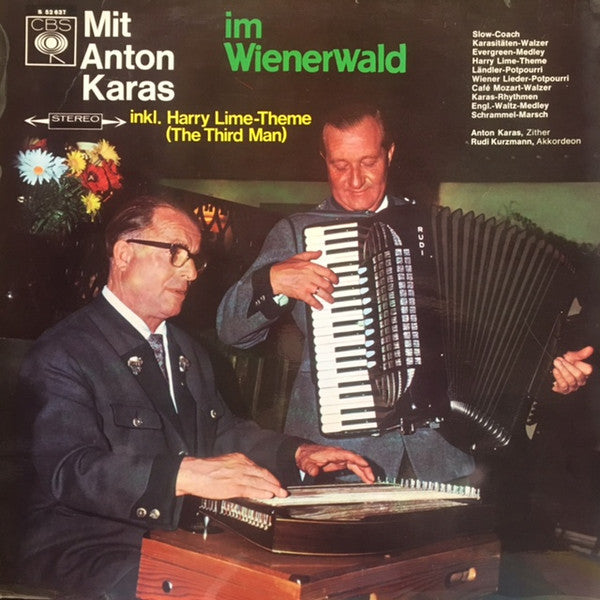 Anton Karas - Mit Anton Karas Im Wienerwald (LP) Vinyl LP Vinyl Zeer Goed / Hoesje Goed "VINYLSINGLES.NL"