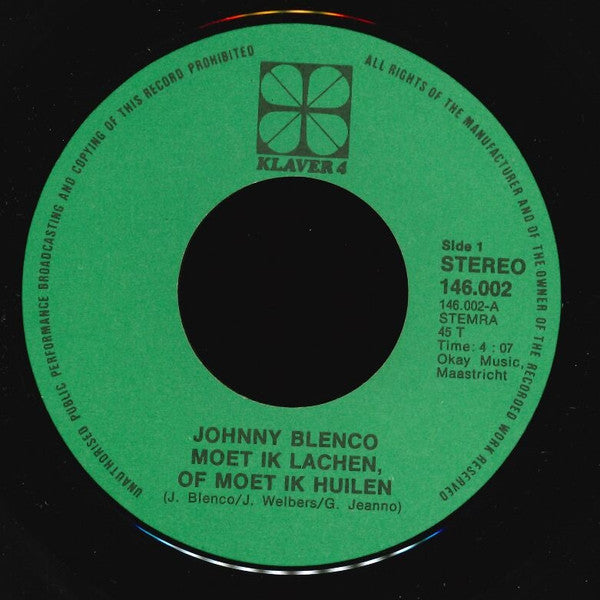 Johnny Blenco – Soll ich lachen oder weinen? 00606 (B)