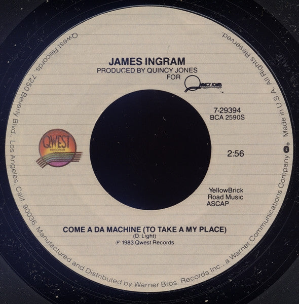 James Ingram With Michael McDonald - Yah Mo B There 12230 Vinyl Singles Vinyl Goed / Hoes Goed