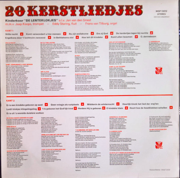 Kinderkoor De Lenteklokjes - 20 Kerstiedjes (LP) 45029 Vinyl LP Vinyl Goed / Hoes Goed