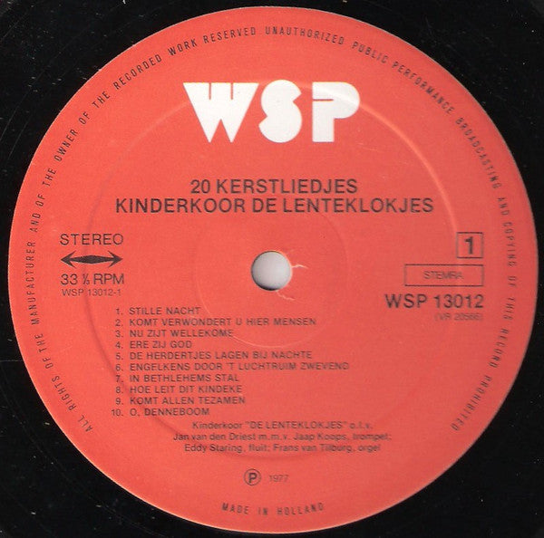 Kinderkoor De Lenteklokjes - 20 Kerstiedjes (LP) 40734