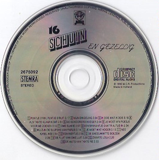 Peter En De Pezers - 16 Schuin En Gezellig (CD) 70895 Compact Disc Goede Staat