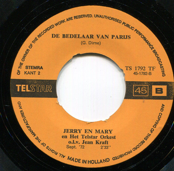 Jerry En Mary Bey - 50 Jaar Getrouwd 35034 Vinyl Singles Vinyl Goed / Hoes Goed