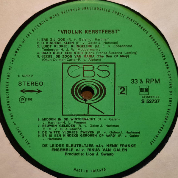 Leidse Sleuteltjes - Vrolijk Kerstfeest (LP) 51317 Vinyl LP Vinyl Goed / Hoes Goed