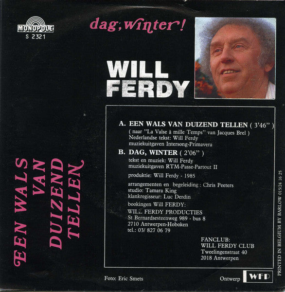 Will Ferdy - Een Wals Van Duizend Tellen 37038 Vinyl Singles Vinyl Goed / Hoes Redelijk