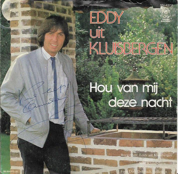 Eddy Uit Kluisbergen - Hou van Mij Deze Nacht Vinyl Singles Vinyl Zeer Goed / Hoesje Goed "VINYLSINGLES.NL"