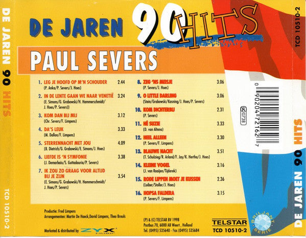 Paul Severs - De Jaren 90 Hits (CD) 70510 Compact Disc Goede Staat