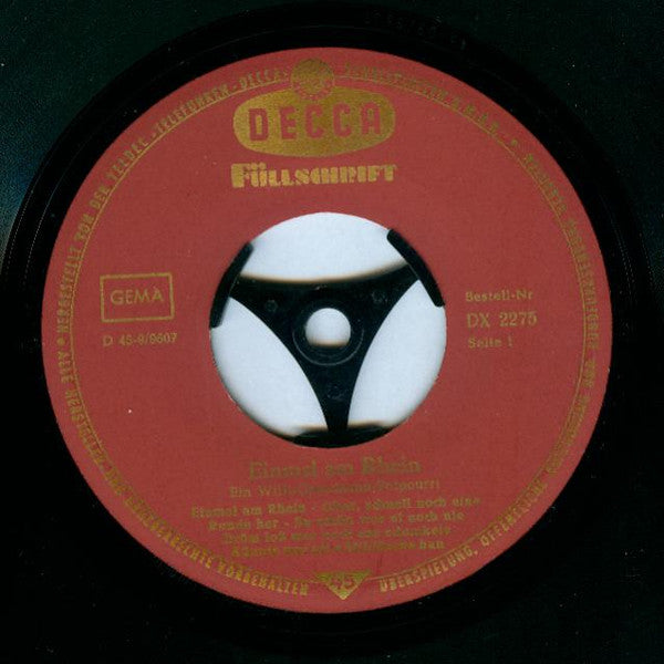 Hermann Hagestedt Mit Seinem Orchester - Einmal Am Rhein 13499 Vinyl Singles Vinyl Goed / Hoes Goed