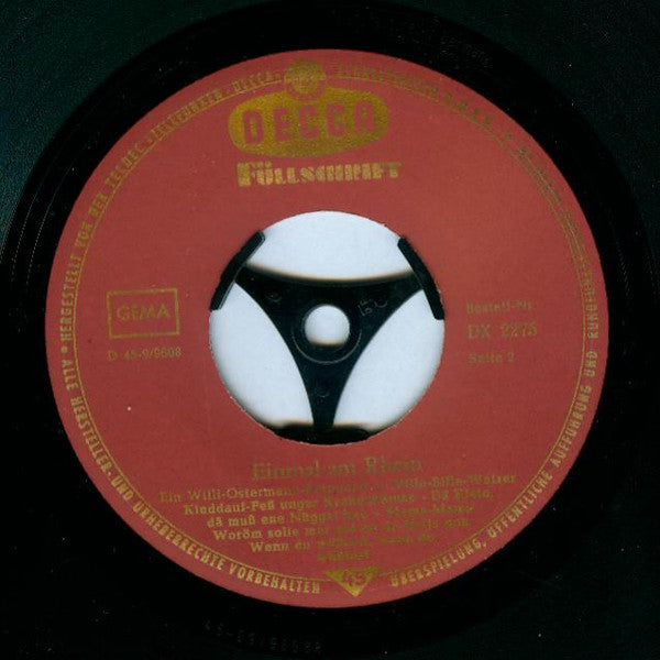 Hermann Hagestedt Mit Seinem Orchester - Einmal Am Rhein 13499 Vinyl Singles Vinyl Goed / Hoes Goed