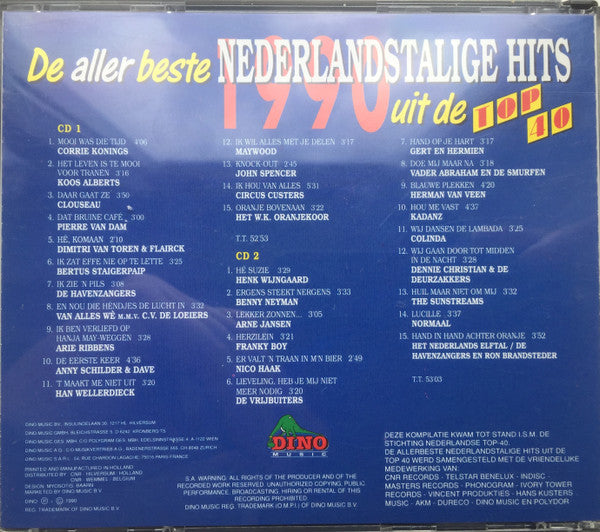 Various - De Allerbeste Nederlandstalige Hits Uit De Top 40 (CD) 71091 Compact Disc 2x Vinyl Goed / Hoes Goed