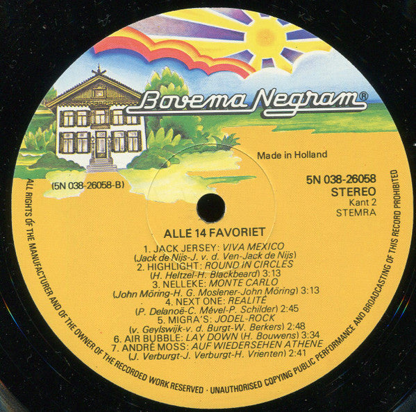 Various - Alle 14 Favoriet (LP) Vinyl LP Vinyl Goed / Hoes Goed