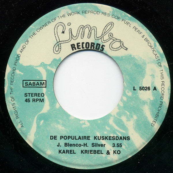 Karel Kriebel + Ko - De Populaire Kuskesdans 26088 Vinyl Singles Vinyl Goed / Hoes Goed