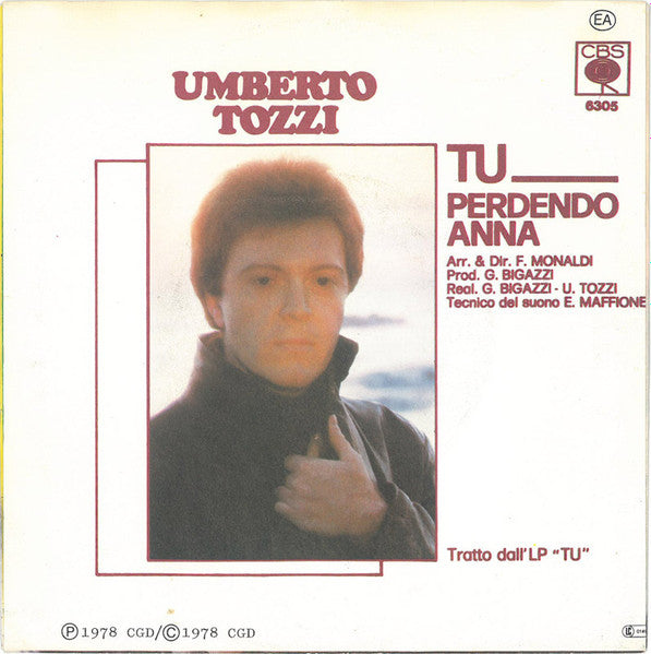 Umberto Tozzi - Tu 39625 Vinyl Singles Vinyl Goed / Hoes Goed